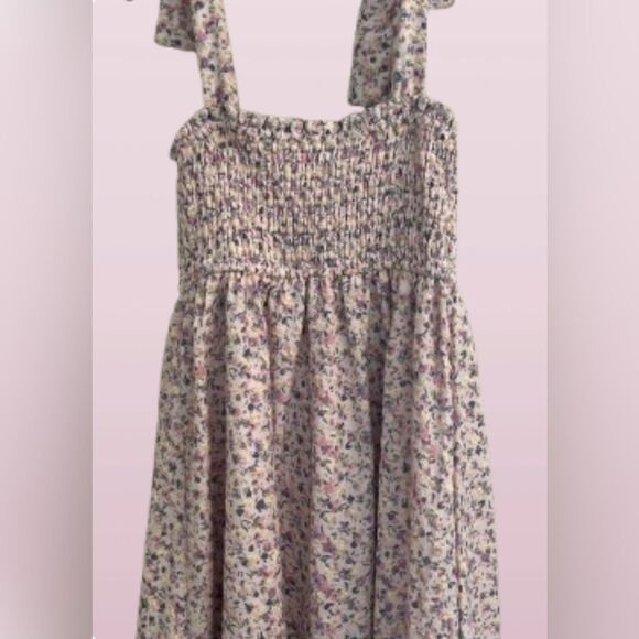 & Other Stories Purple Smocked Sundress with Ruffled Straps - Picture 9 of 9